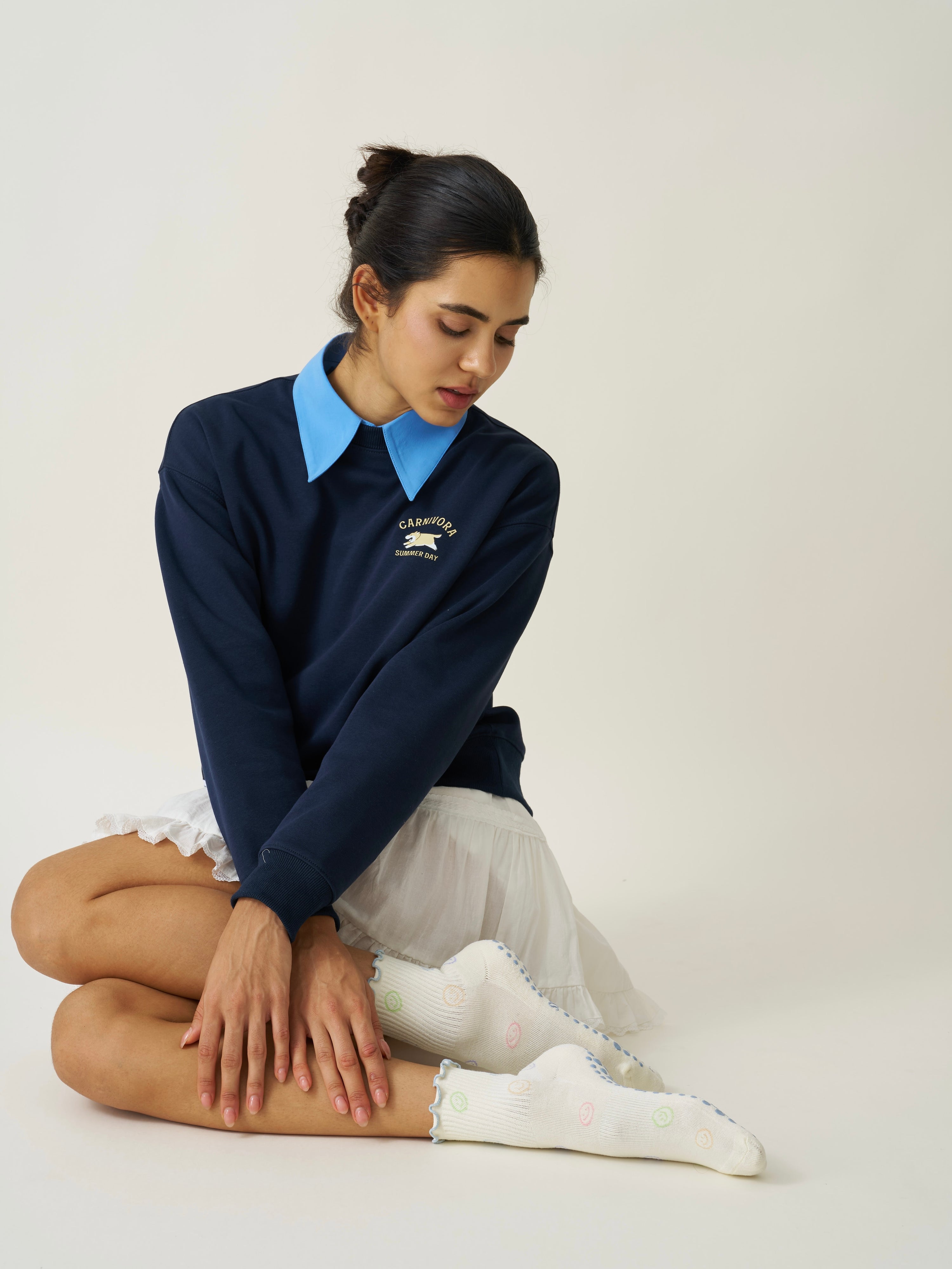 😊 Smiley Face Ruffle Grip Sock