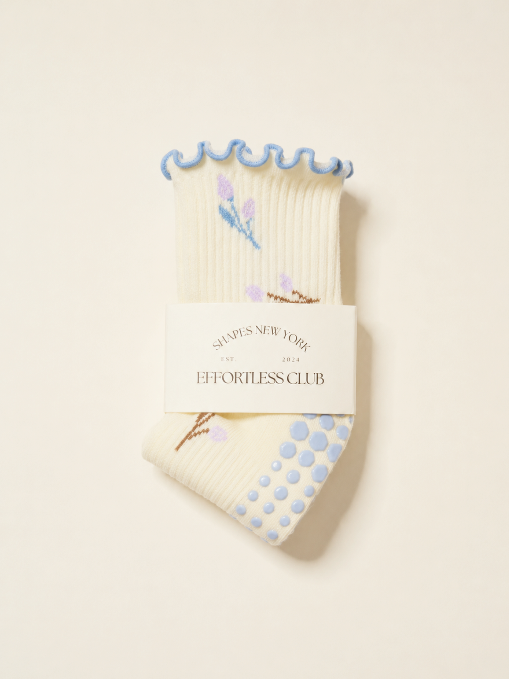 🌷 Purple Tulip Grip Sock