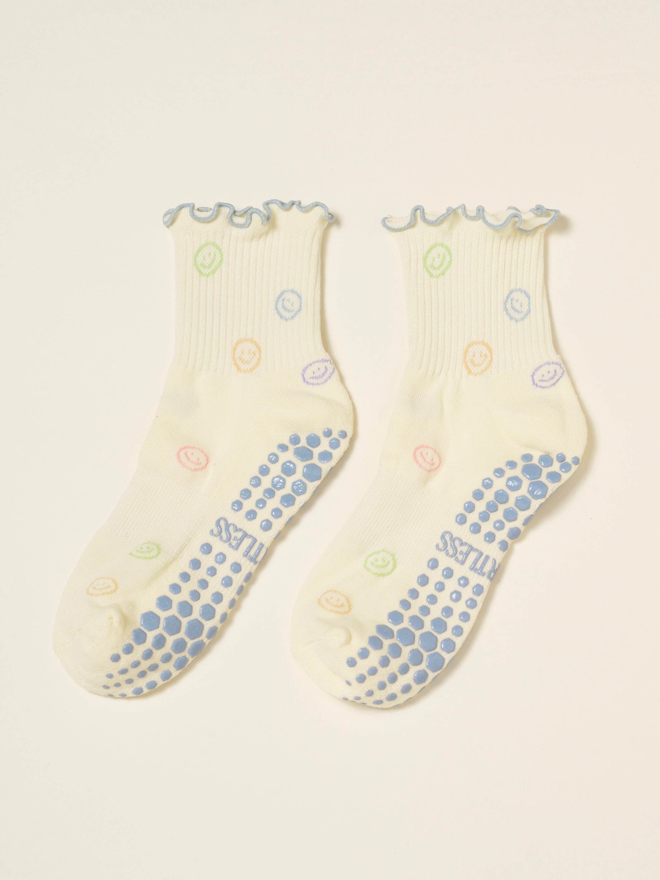 😊 Smiley Face Ruffle Grip Sock