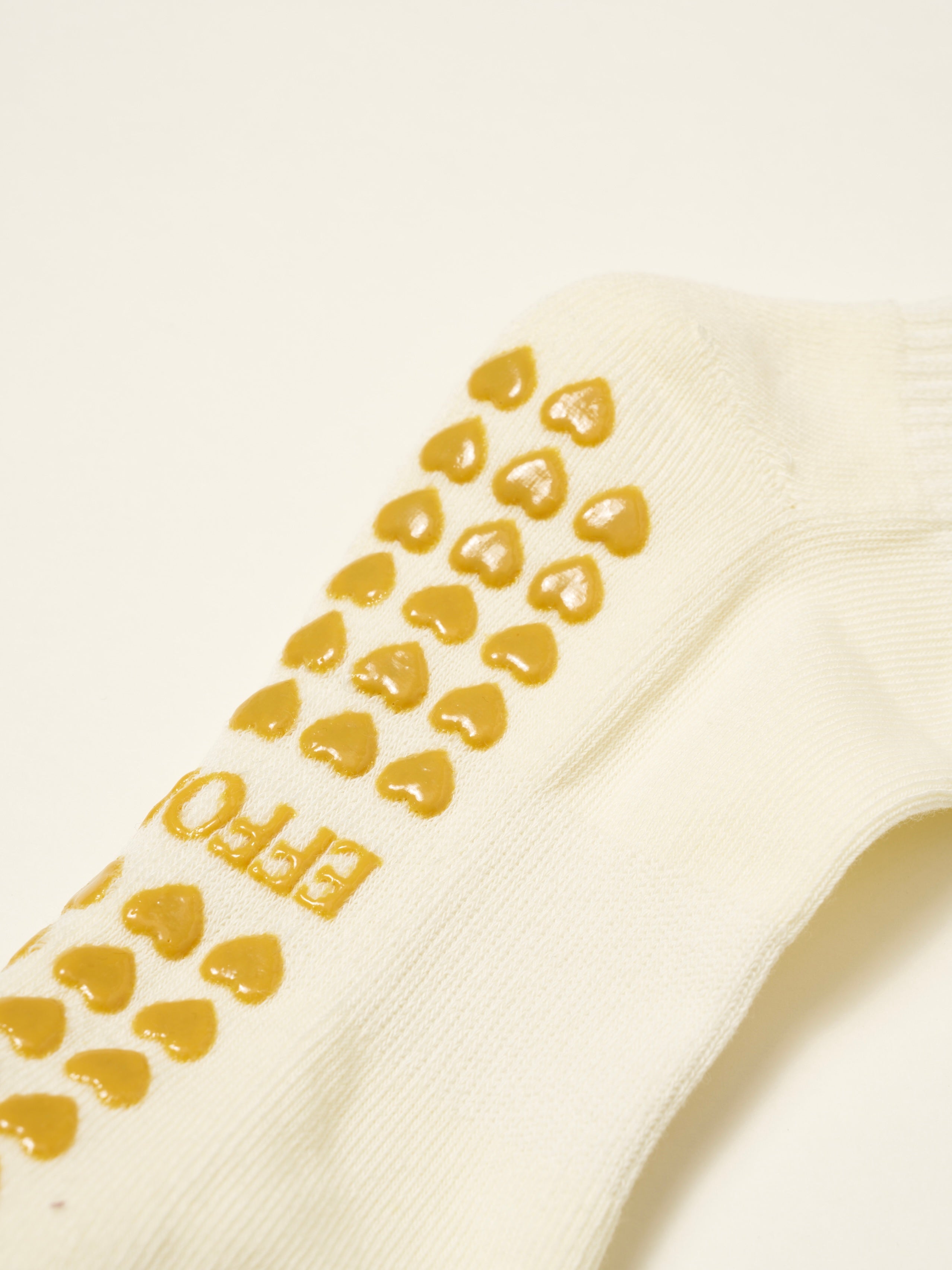 🎀 Bow Ruffle Grip Sock [Gold]