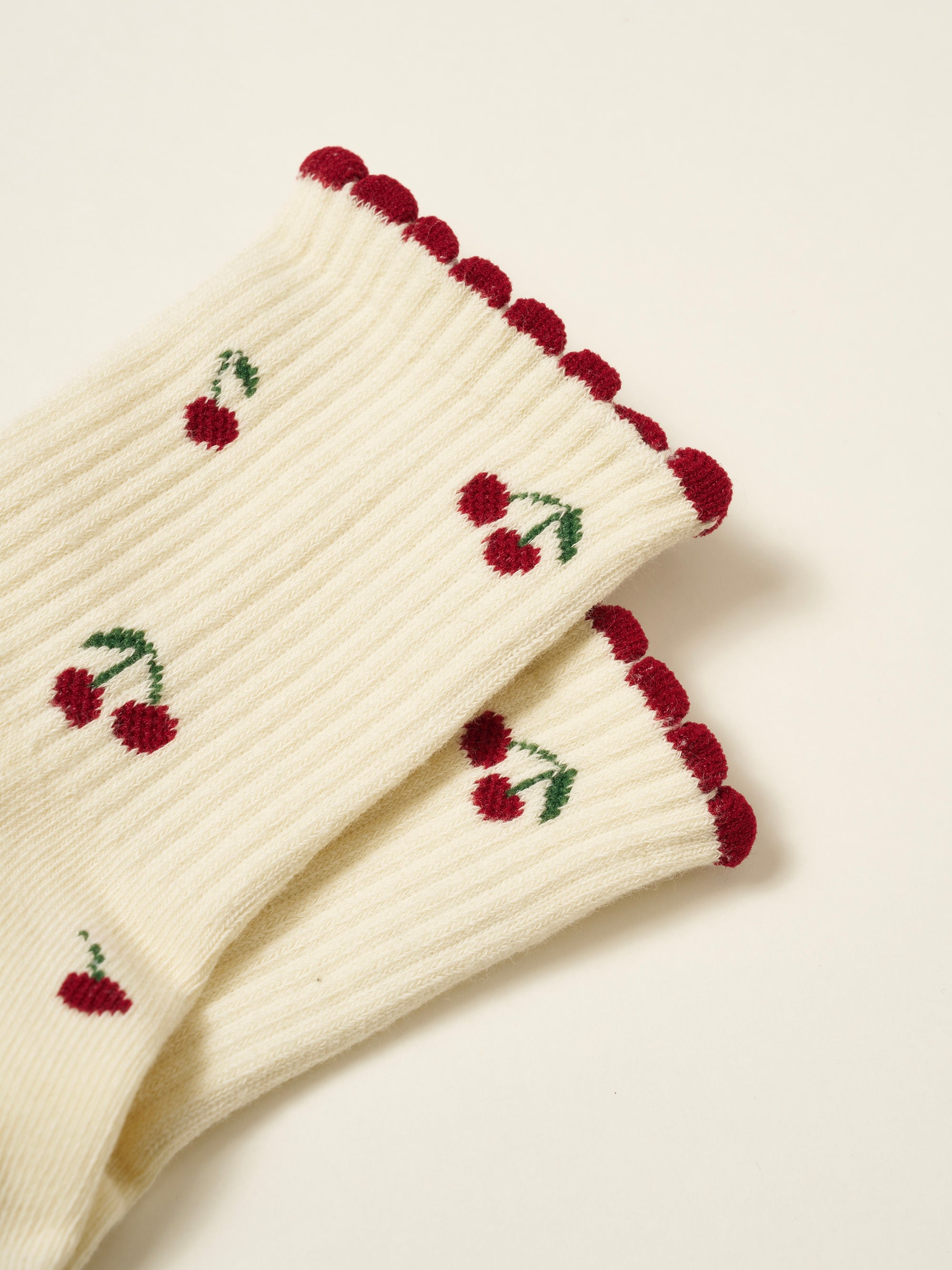 🍒 Little Cherry Petal Grip Sock