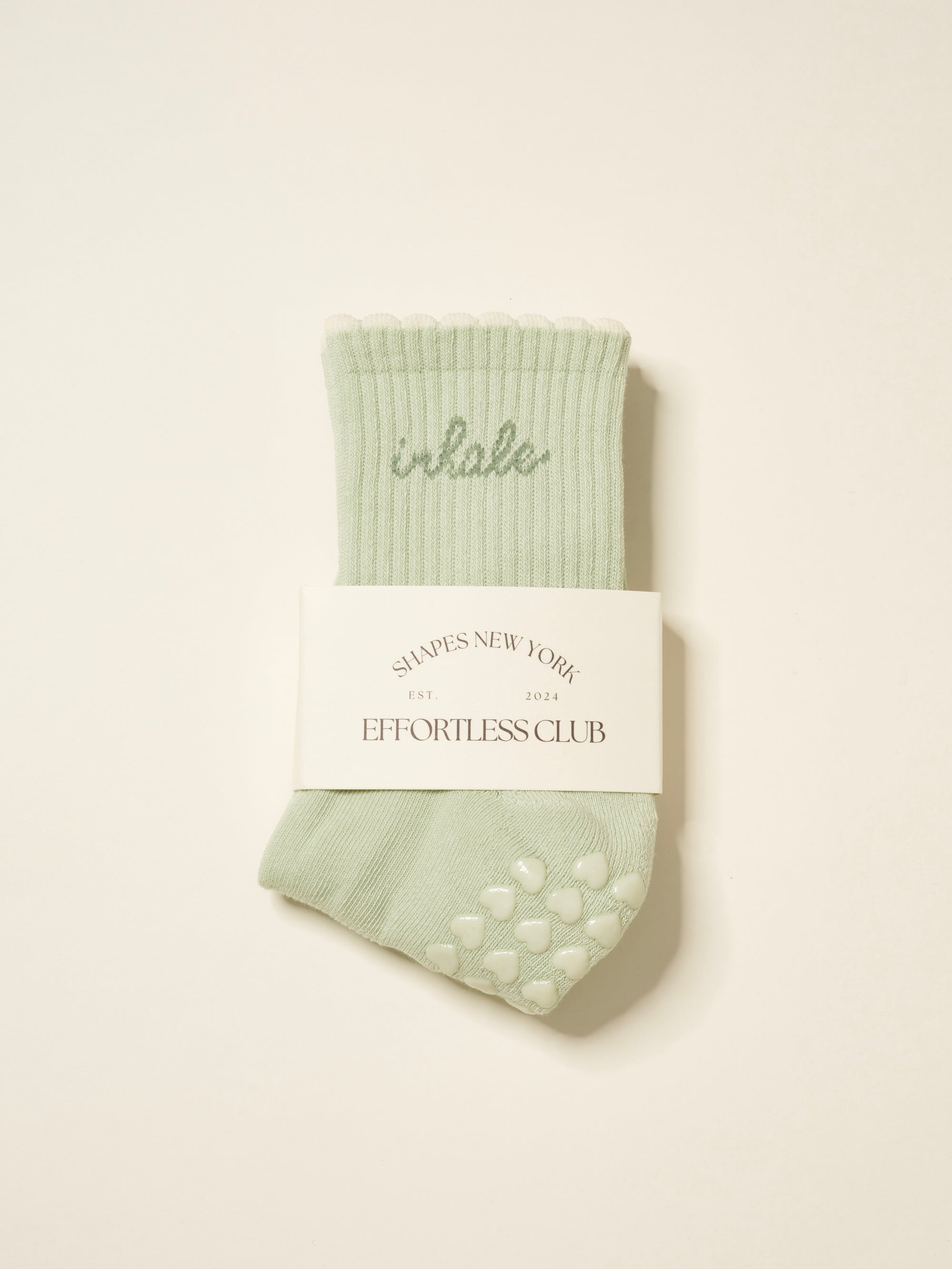 🧘🏼‍♀️ Inhale Exhale Grip Sock [Mint Green]