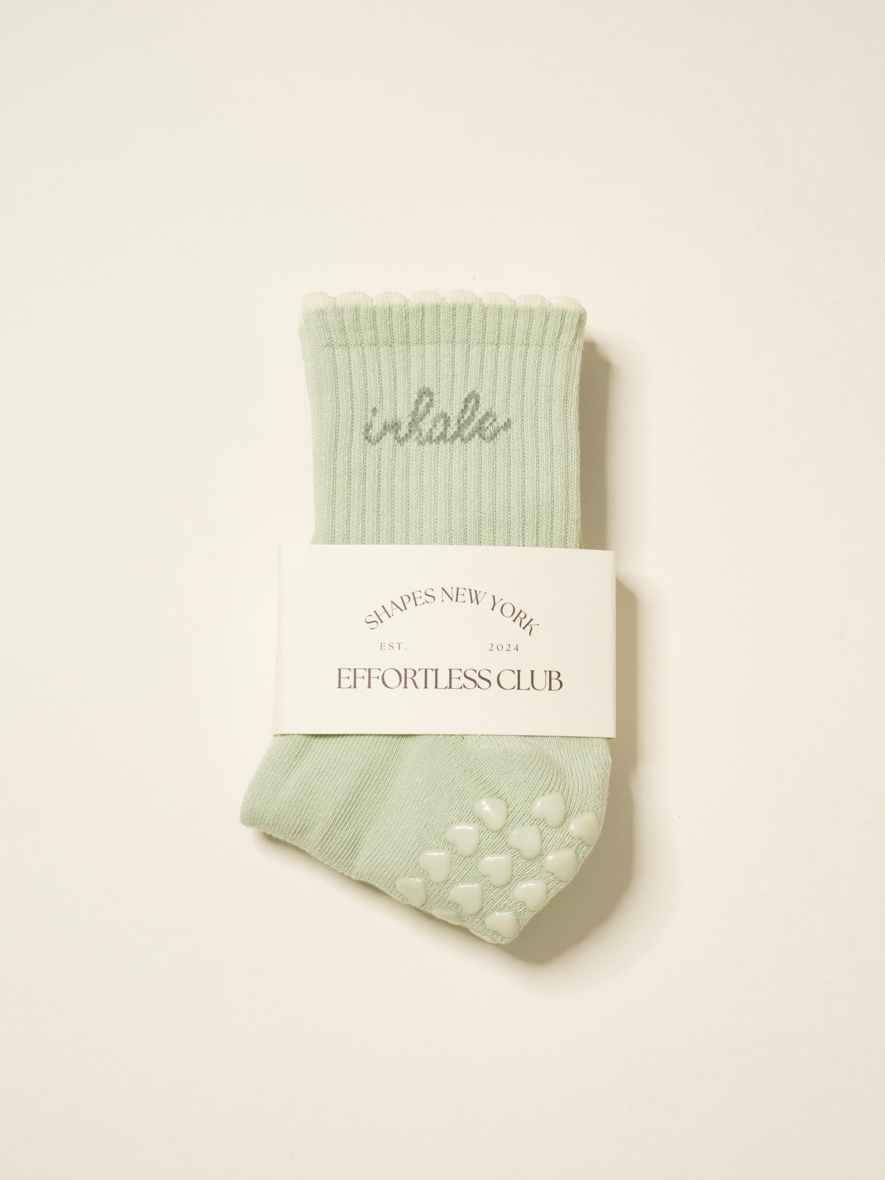 🧘🏼‍♀️ Inhale Exhale Grip Sock [Mint Green]