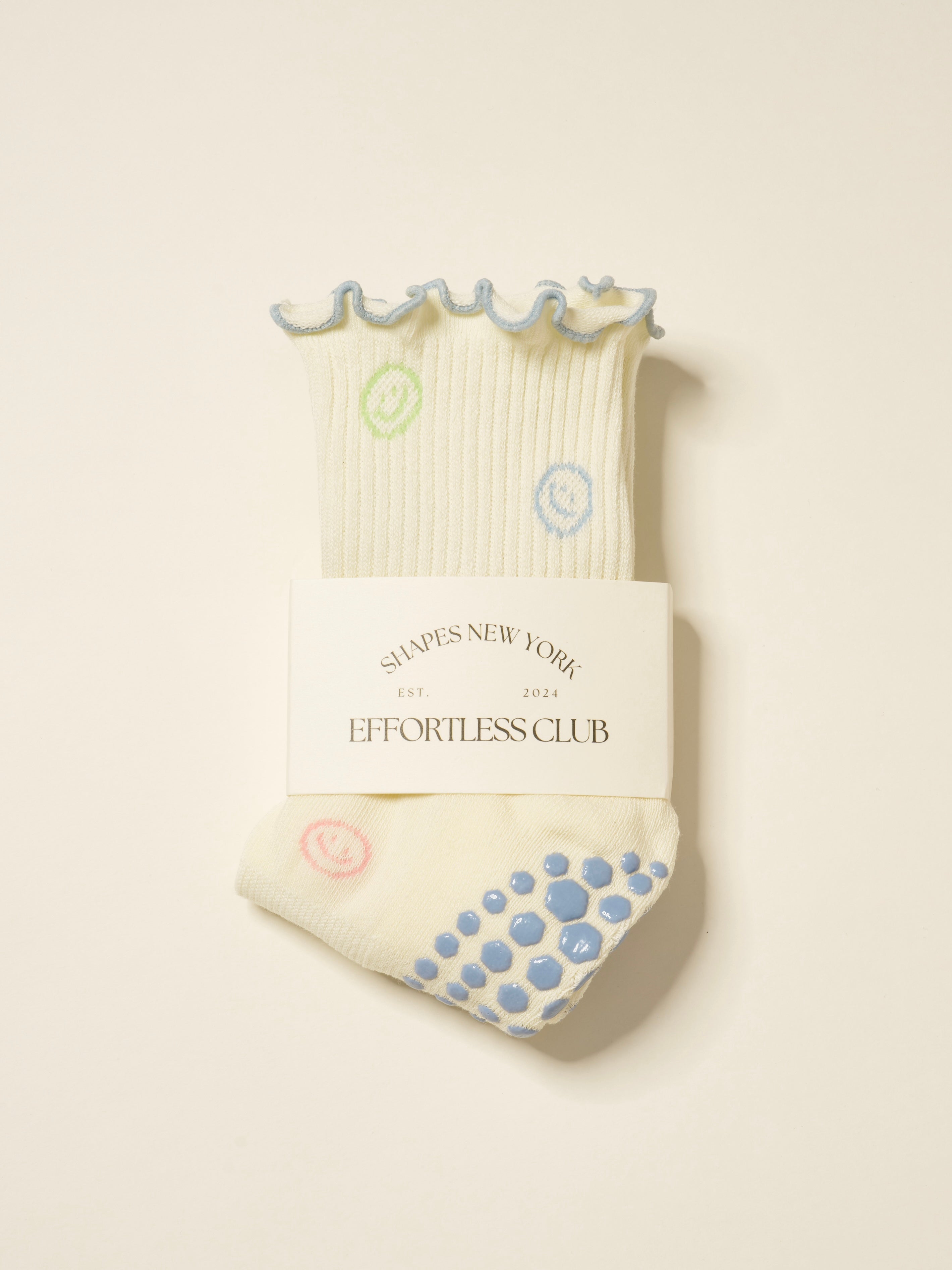 😊 Smiley Face Ruffle Grip Sock