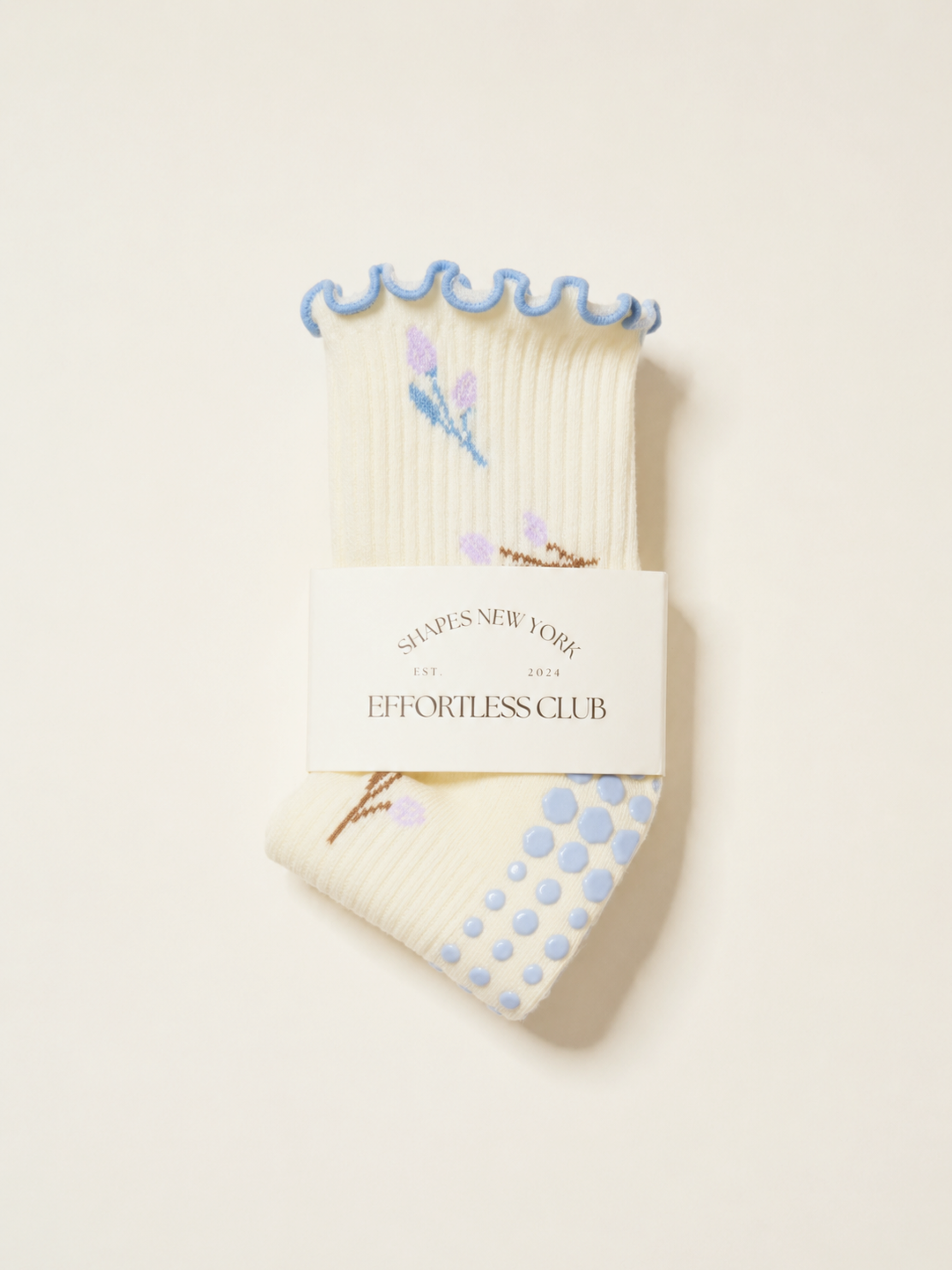 🌷 Purple Tulip Grip Sock