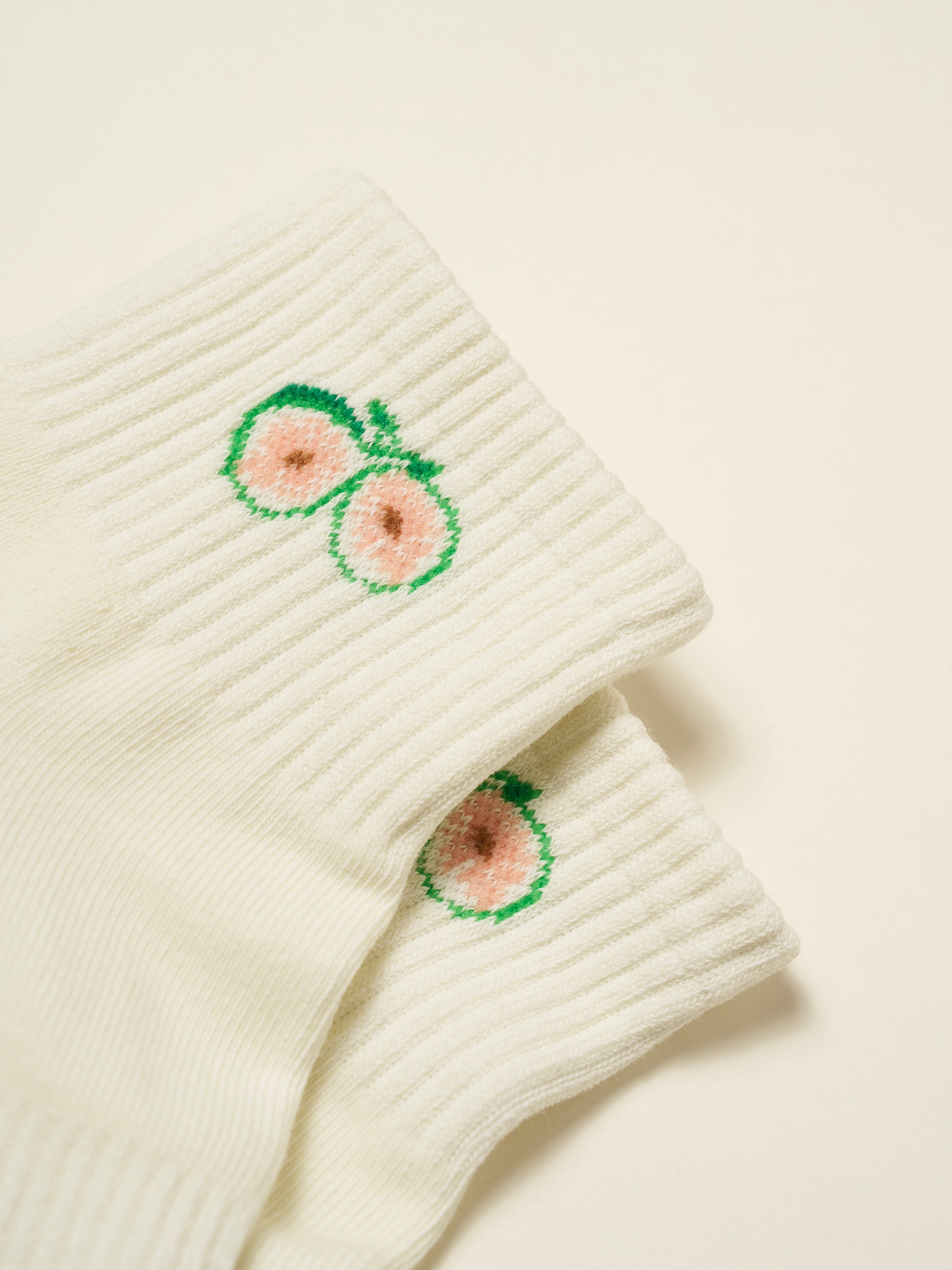🧆 Cropped Crew Grip Sock - Fig