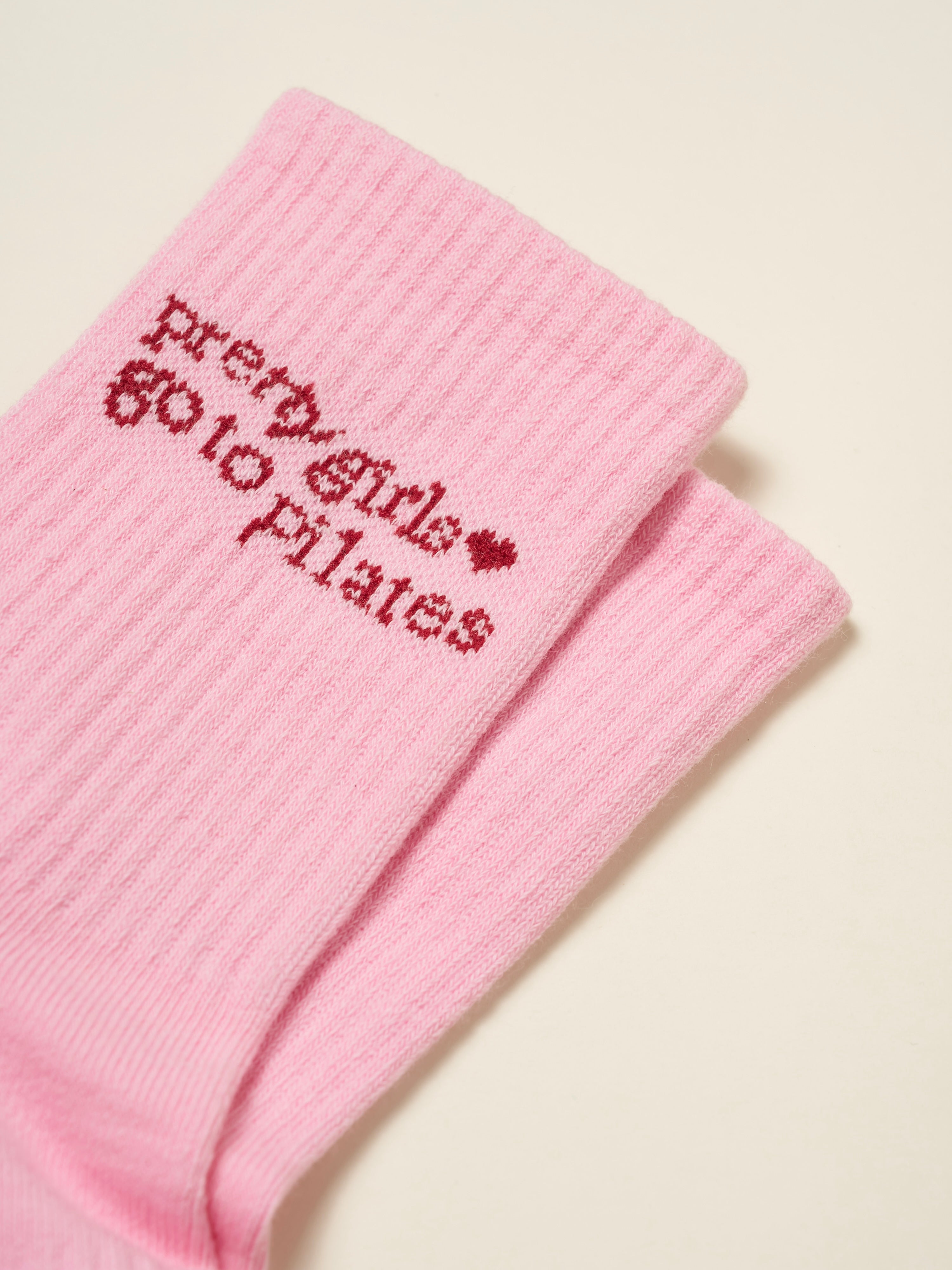 🩰 Pilates Girl Grip Sock [Pink Heart]