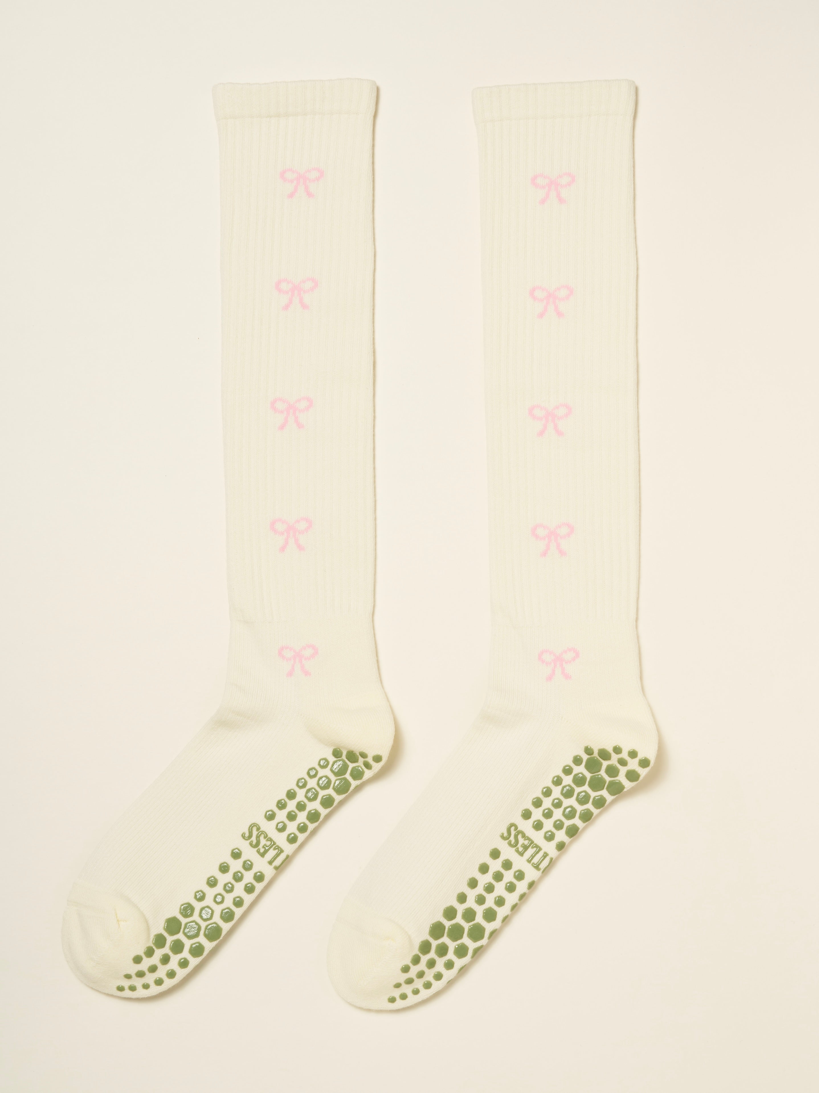 🎀 Bow Knee High Grip Sock
