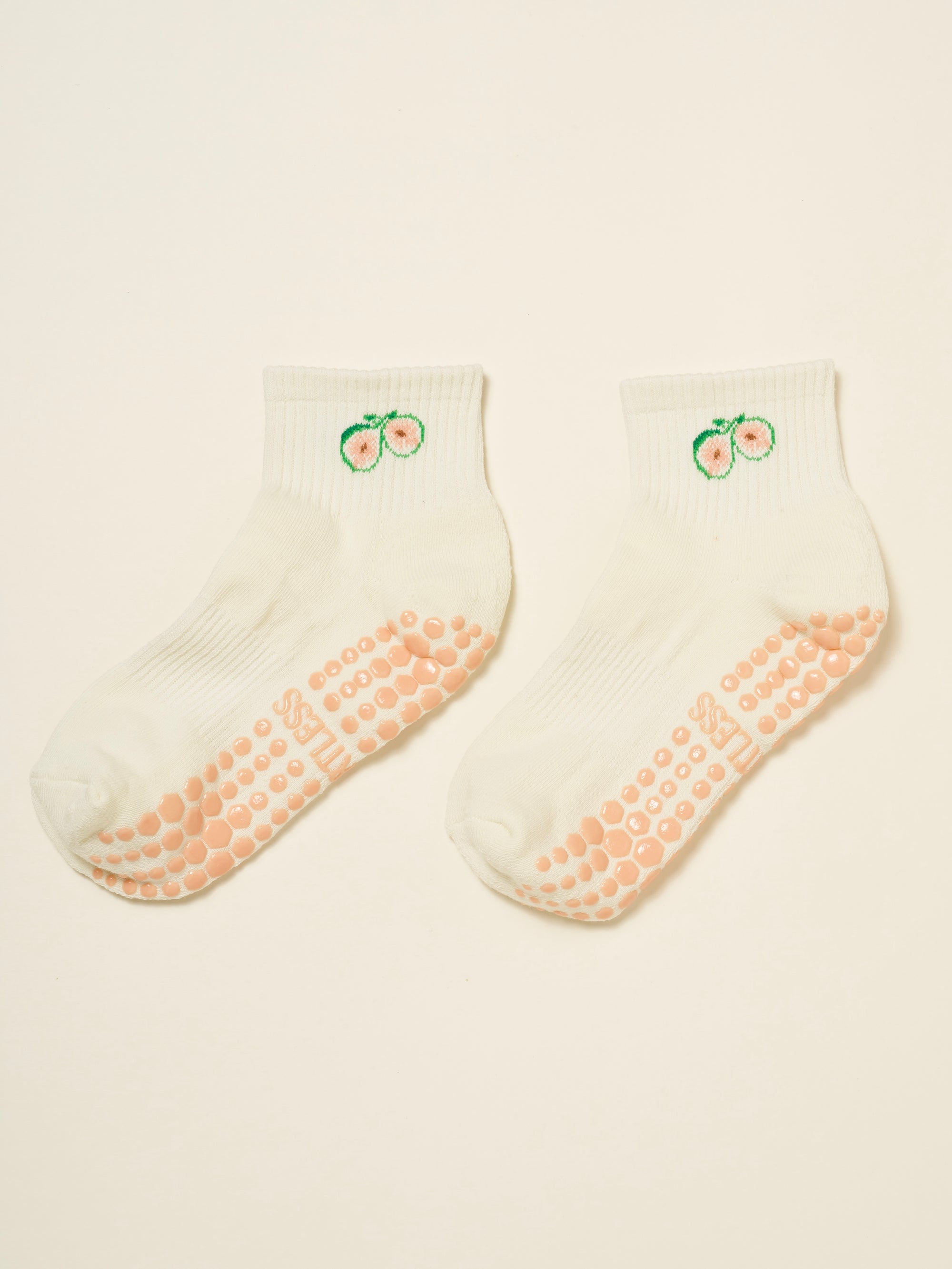 🧆 Cropped Crew Grip Sock - Fig