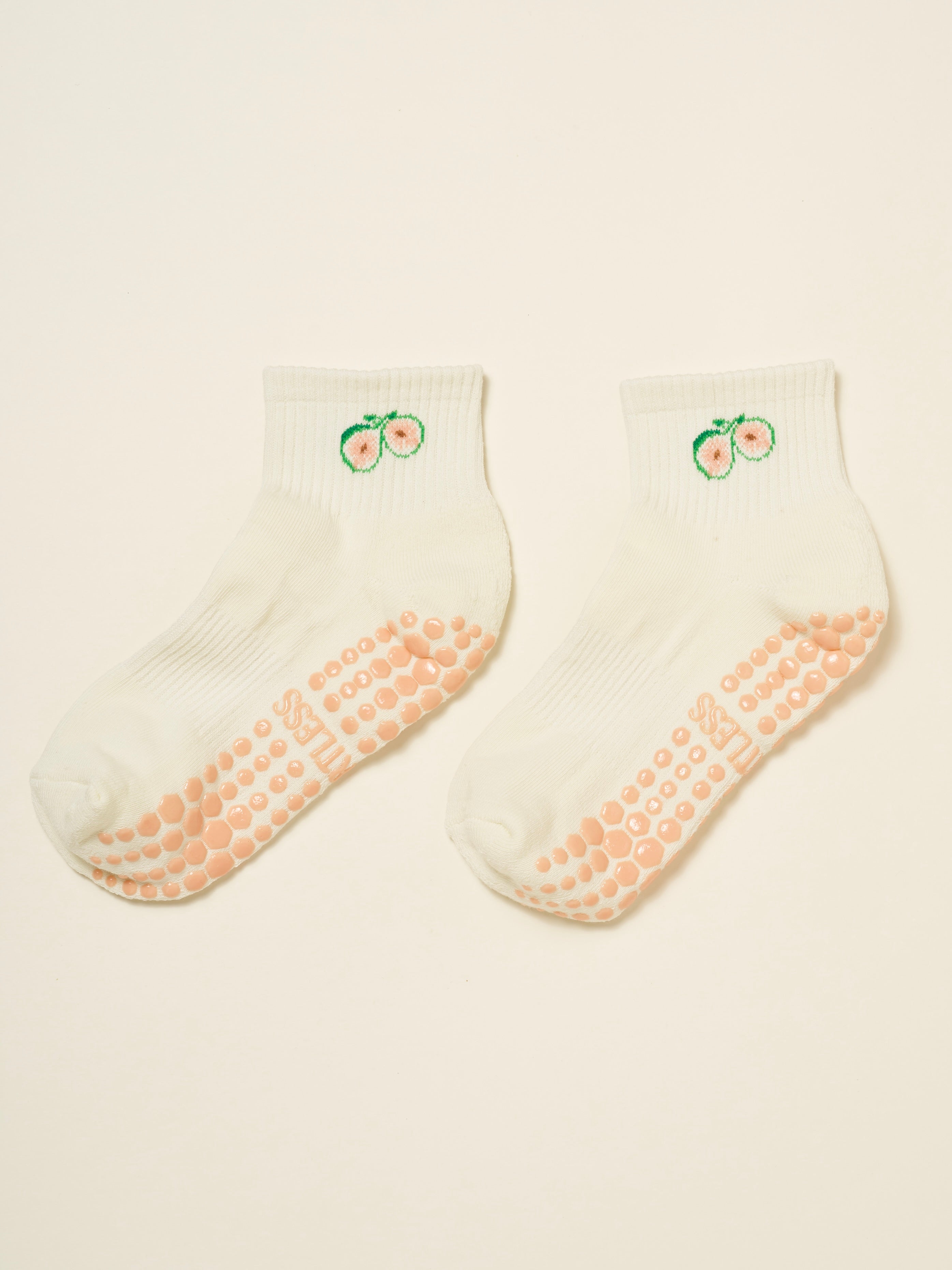 🧆 Cropped Crew Grip Sock - Fig