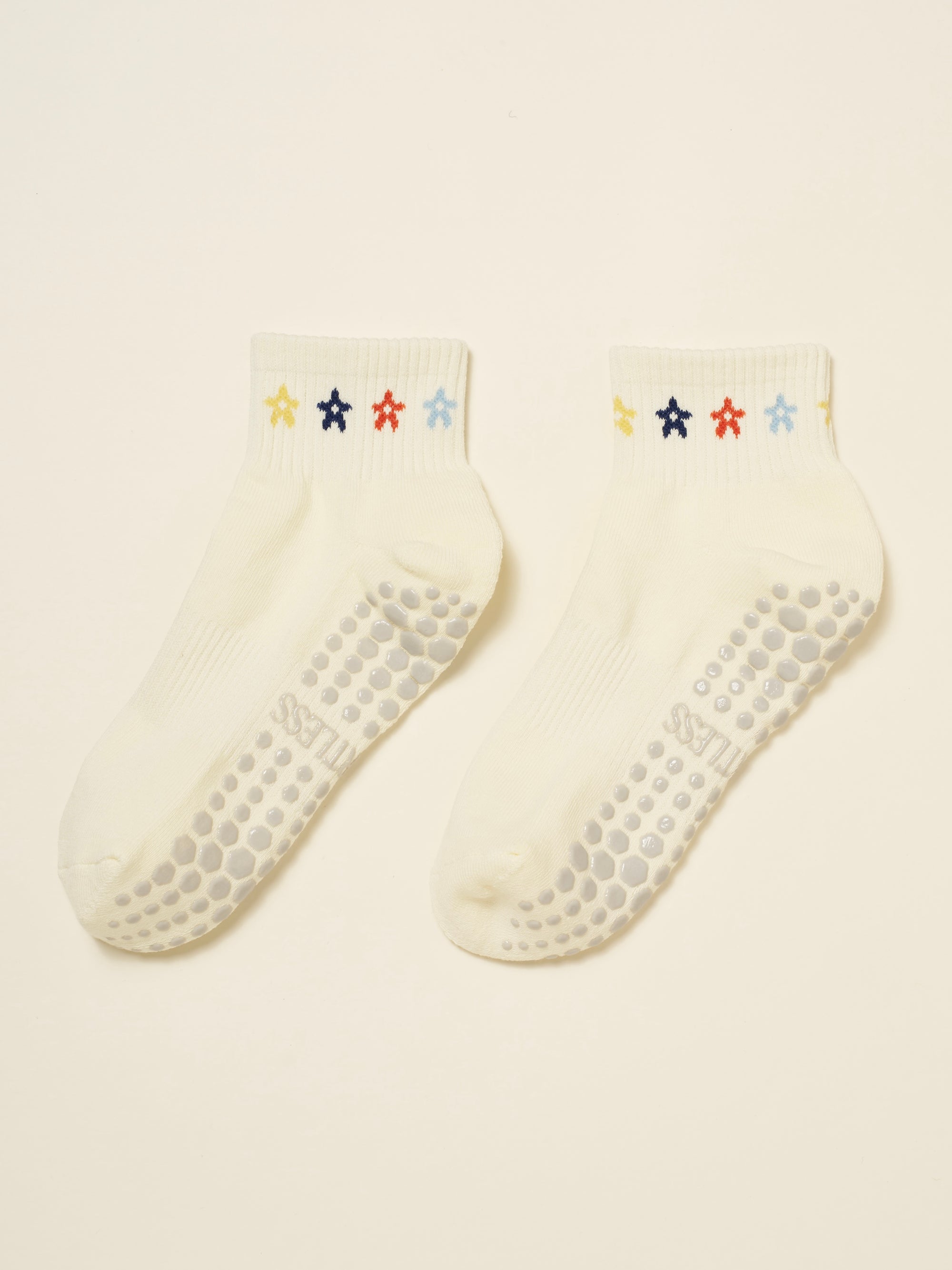 🌼 Cropped Crew Grip Sock - Mini Flower