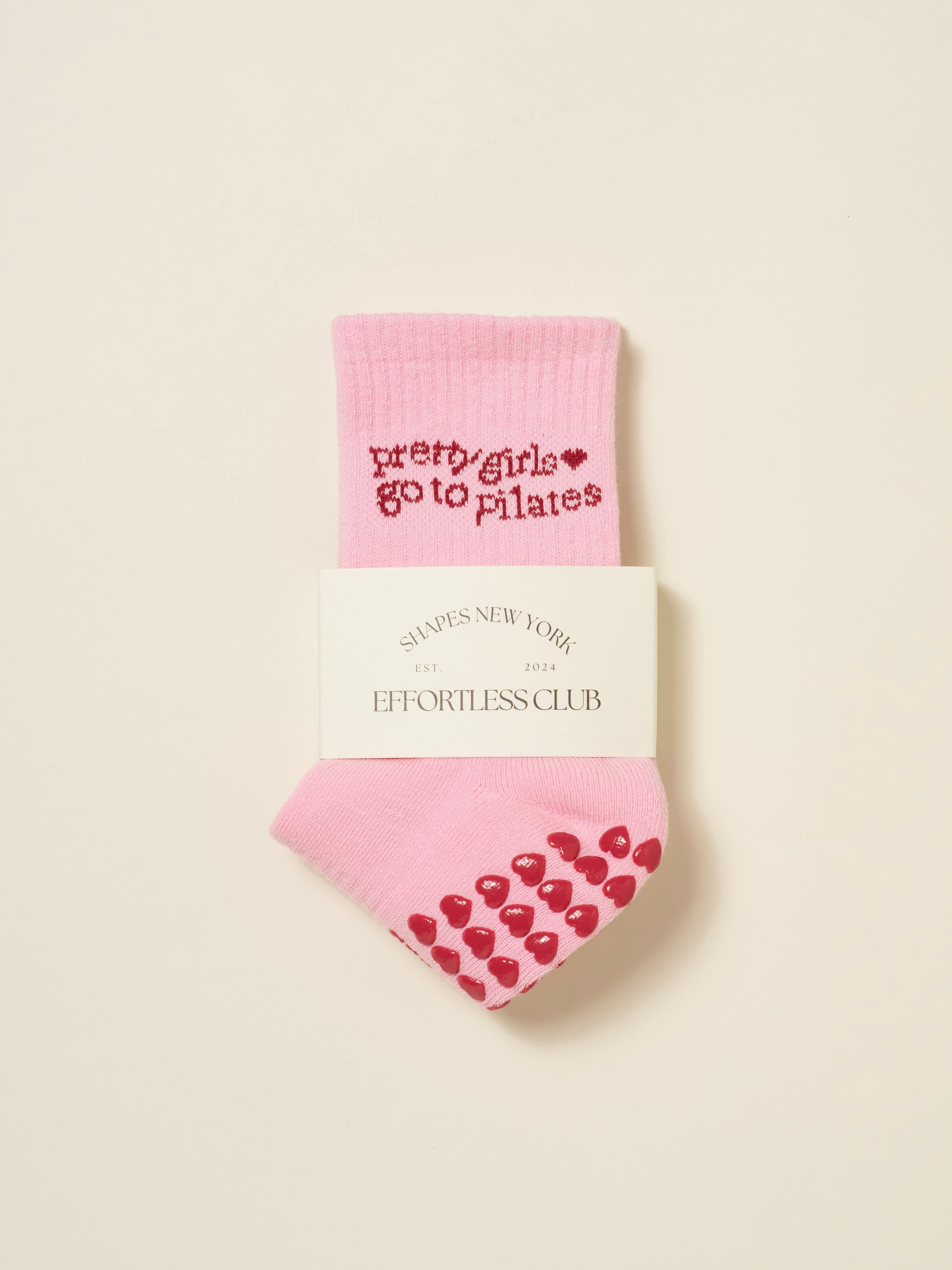 🩰 Pilates Girl Grip Sock [Pink Heart]
