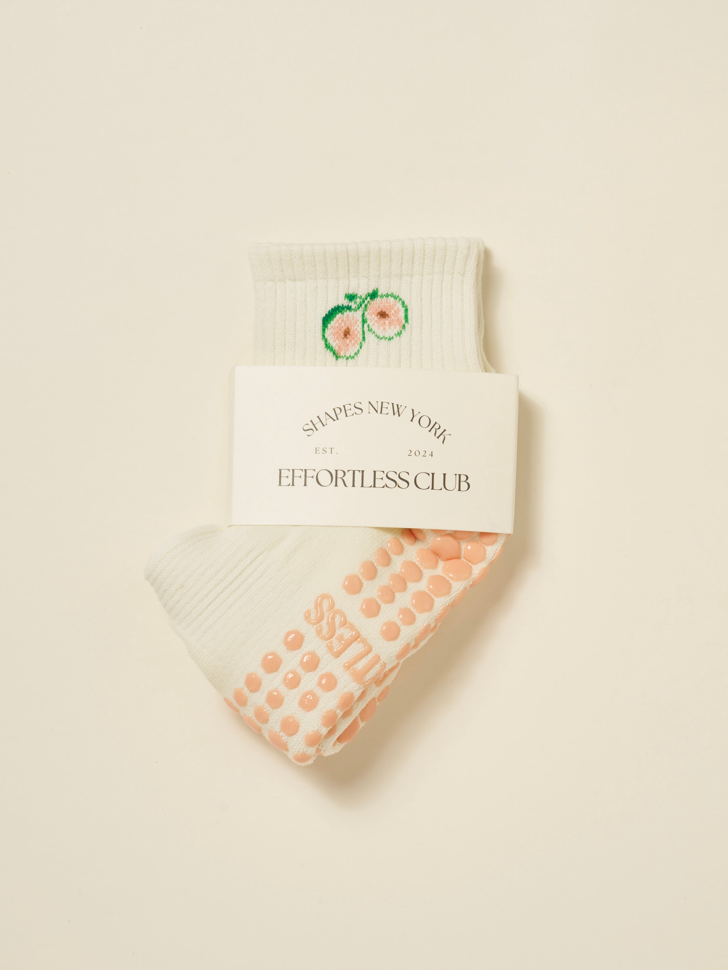 🧆 Cropped Crew Grip Sock - Fig