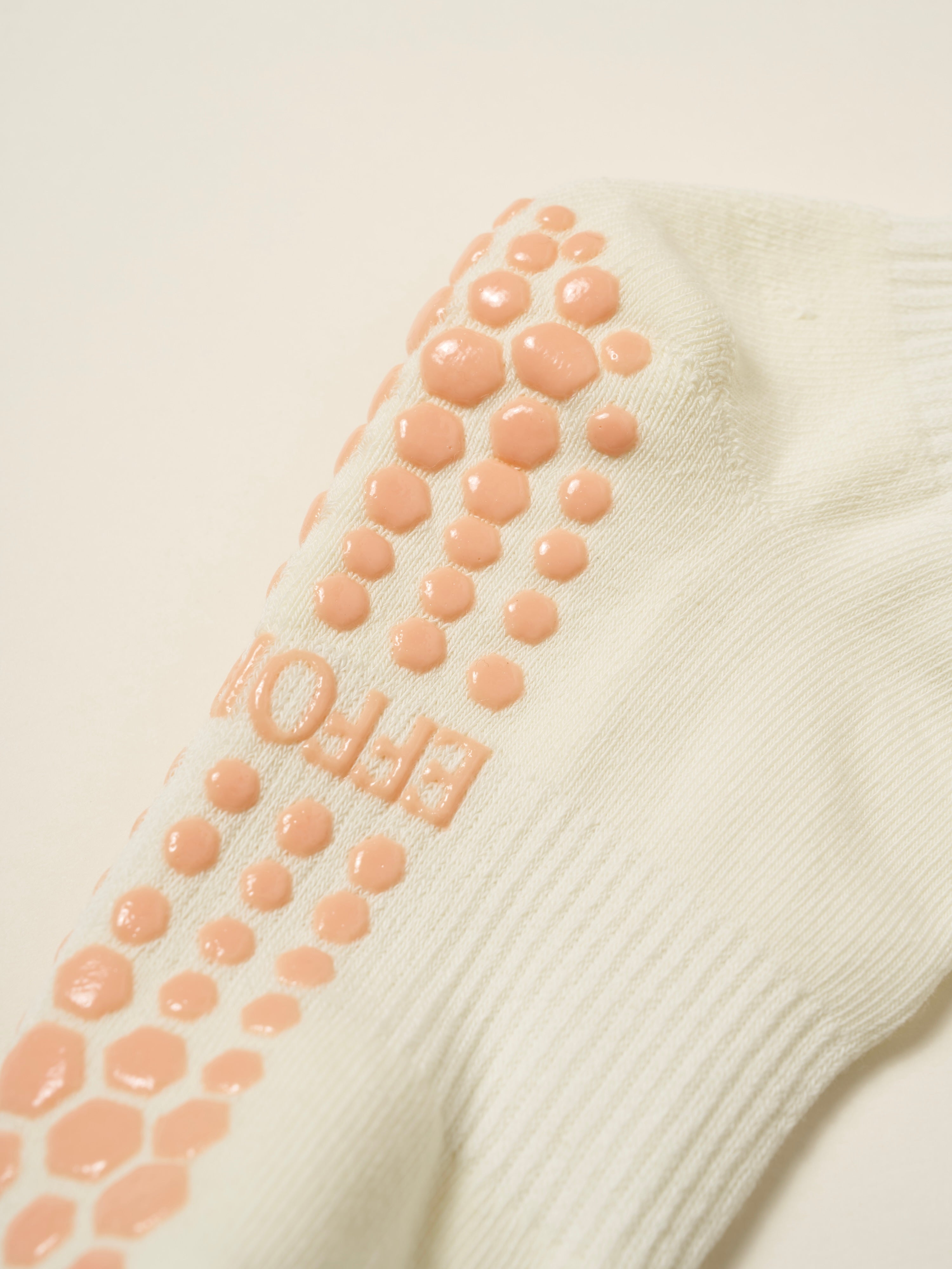 🧆 Cropped Crew Grip Sock - Fig