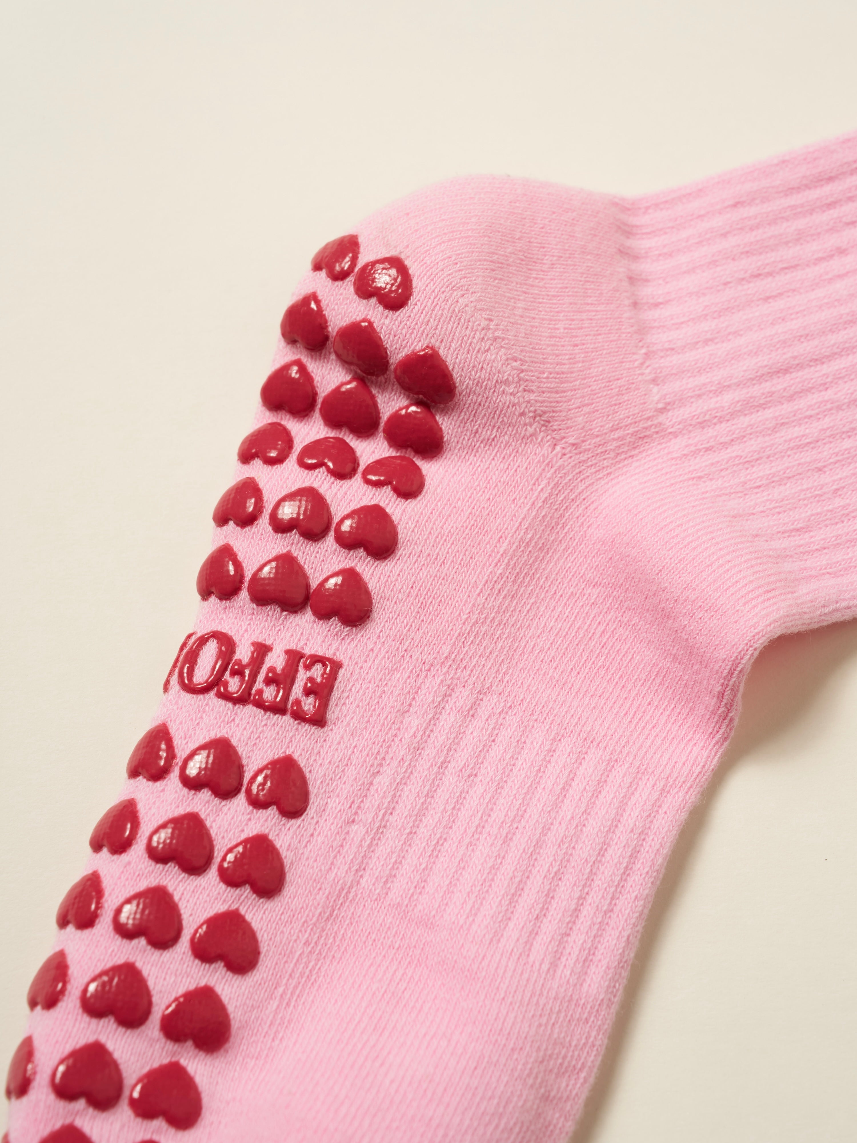 🩰 Pilates Girl Grip Sock [Pink Heart]